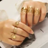 European and American INS style stainless steel ring plated with 18k gold, versatile open ring, heart-shaped eight-pointed star titanium steel ring for women Application Scenario